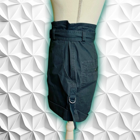 NWT Isabel Marant Étoile ‘Kalosco Belted Cotton Shorts’ in “Faded Night” Blue 2 - Picture 6 of 16